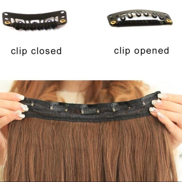 ✨ 20” Light Blonde 3/4 full head clip ins  NWT* ✨ main image 5